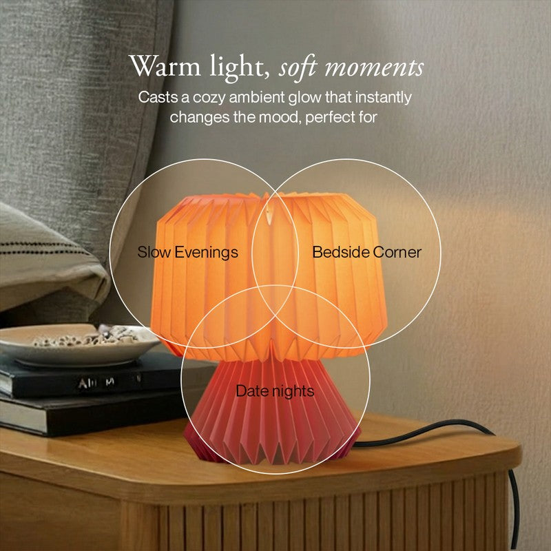 Fig Living Ori Mini Paper Table Lamp - Pink media 5