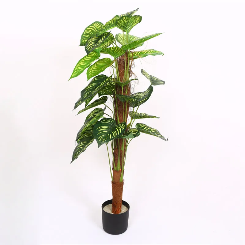 Verdiva IV Artificial Plant With Black Plastic Pot - 4 Feet media 6
