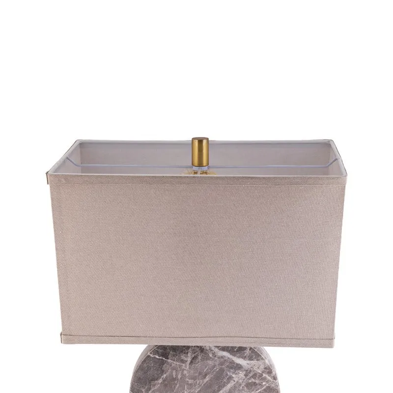 AarviDecor Marlow Classic Fabric Table Lamp - Grey media 6