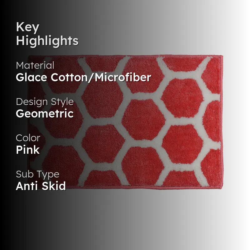 Trevona Cotton Bath Mat - Pink media 2