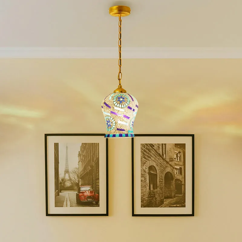 Mosaic Flora Glass Ceiling Lamp media 2