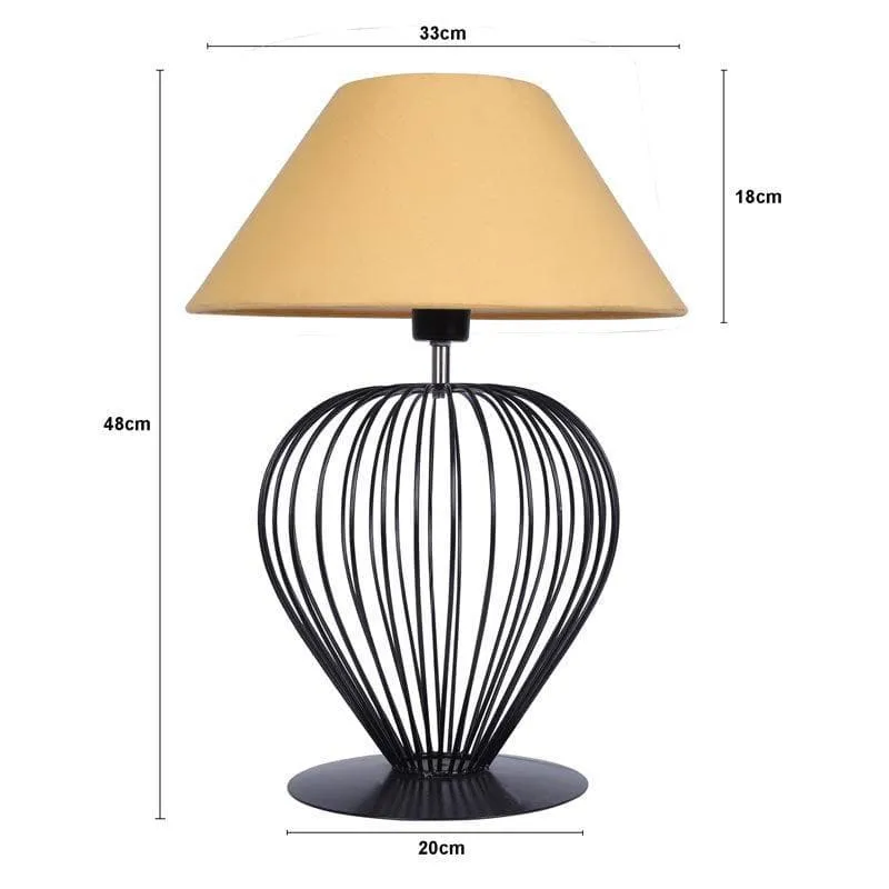 Renisa Fabric Table Lamp - Gold,Black media 5