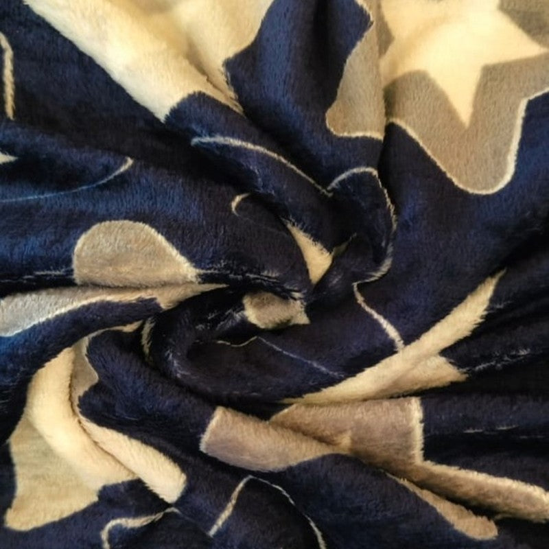 Bluetide Abstract Woolen Blanket (Blue) - 210 GSM media 4