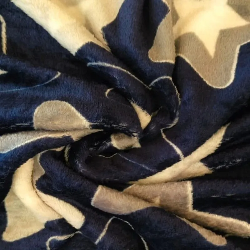 Bluetide Abstract Woolen Blanket (Blue) - 210 GSM media 4
