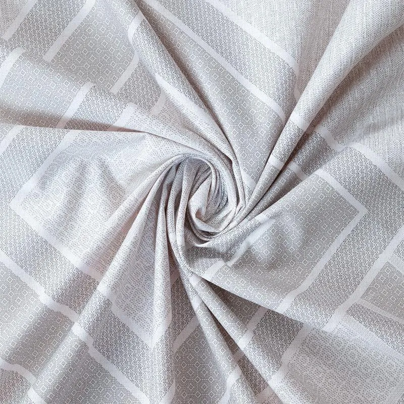 Neinia Printed Reversible Cotton Bedsheet (Grey,Peach) - 170 TC media 7
