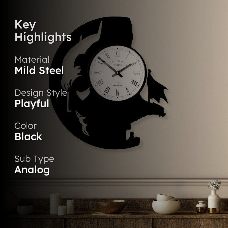 Batman Steel Analog Wall Clock media 2