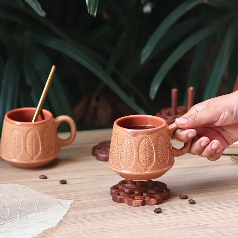 Adriano Ceramic Tea Cup (240 mL/Brown) media 4