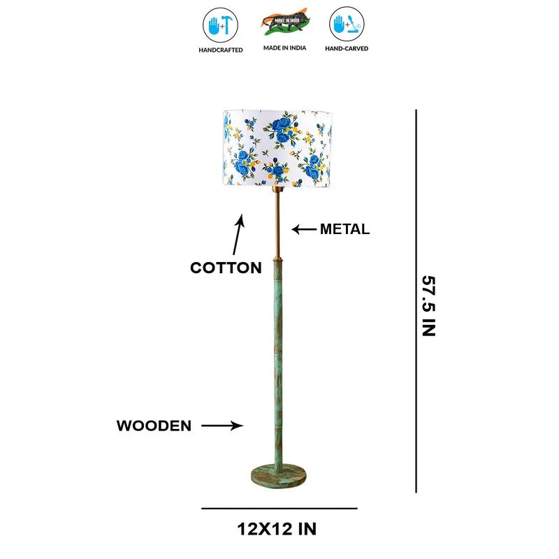 Ocean Mist Wooden Floor Lamp - Blue media 8