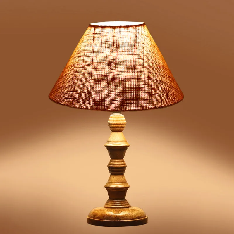 Sienna II Timber Wooden Table Lamp - Brown media 5