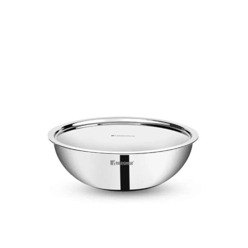 Bergner Tripro Triply Stainless Steel Cook and Serve Tasra With Lid - 3000 ML media 4