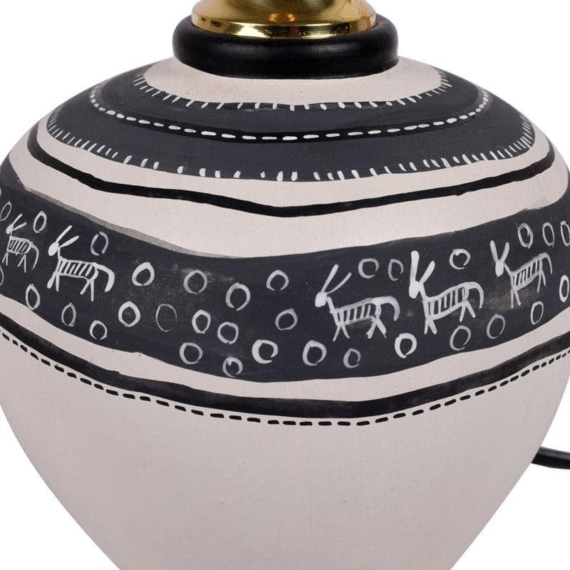 Ravish Terracotta Table Lamp - Black,White media 6