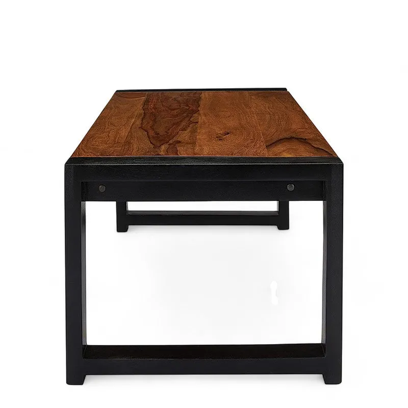 Zavex Sheesham Wooden Center Table - Dark Brown media 9