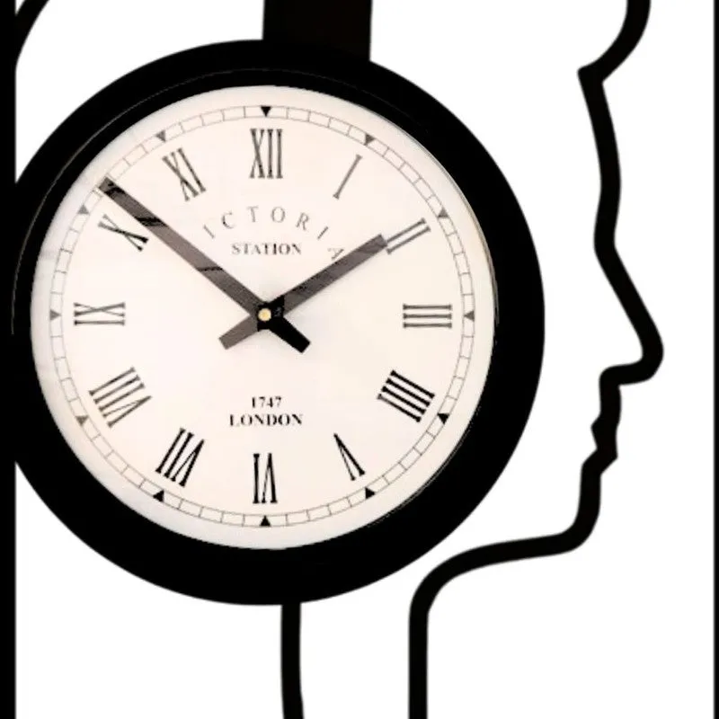 Facestra Steel Analog Wall Clock - Black media 5