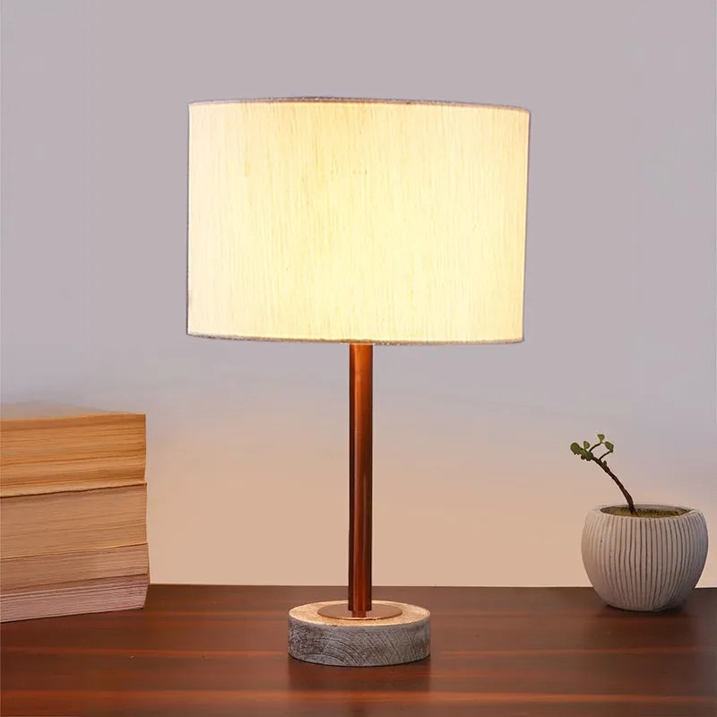 Cotin I Rodin Wooden Table Lamp - OffWhite,Copper,White media 2