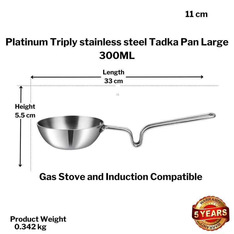 Vinod Zyora Stainless Steel Tadka Pan - 300 ML media 8