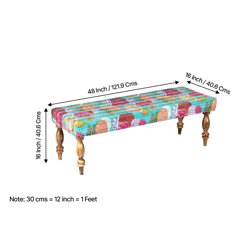 Axino Sheesham Wooden Bench - Green media 11