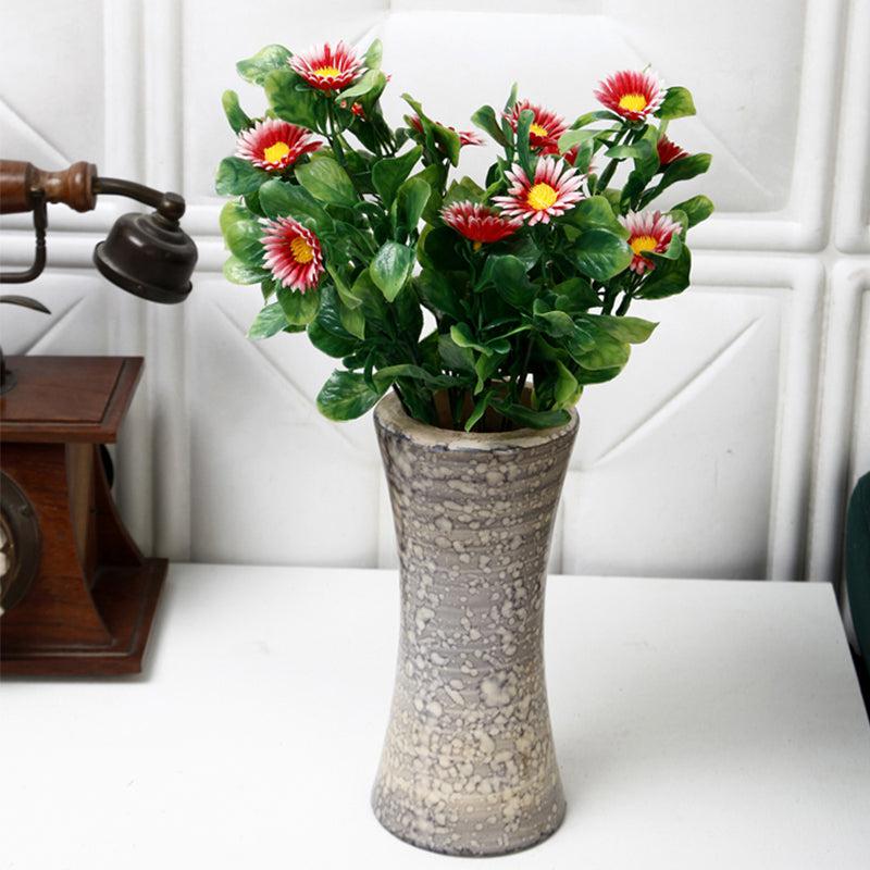 Faux Red Daisy Bunch - Set Of Two