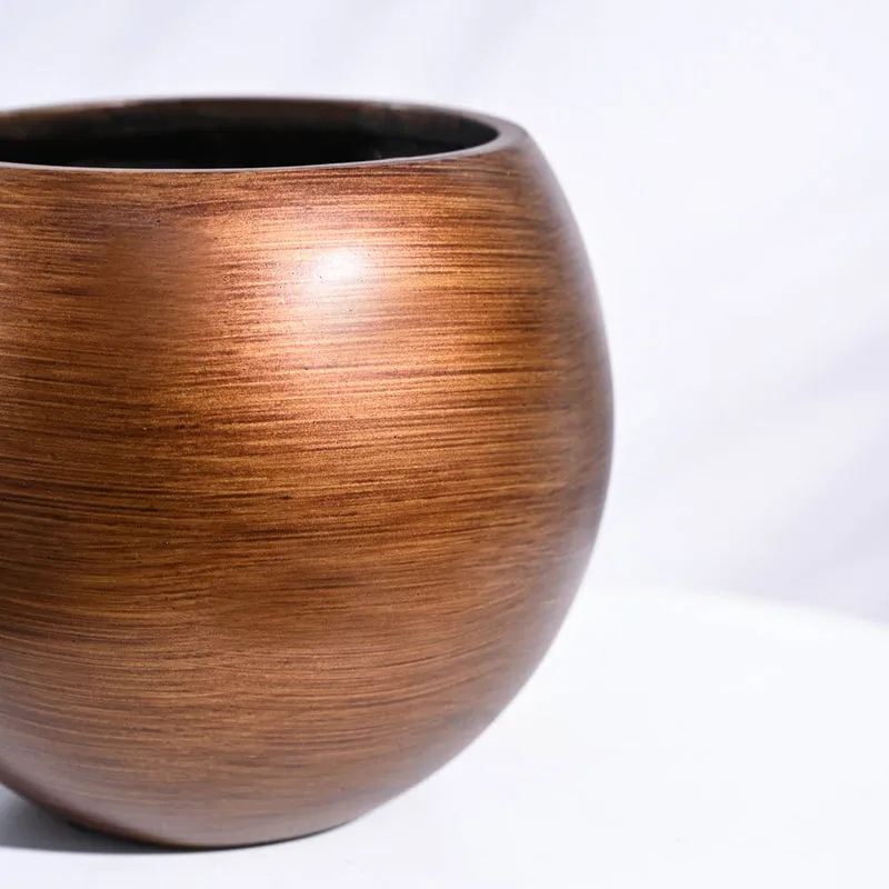 UGAOO Planter Vase Ball Retro- Gold media 4