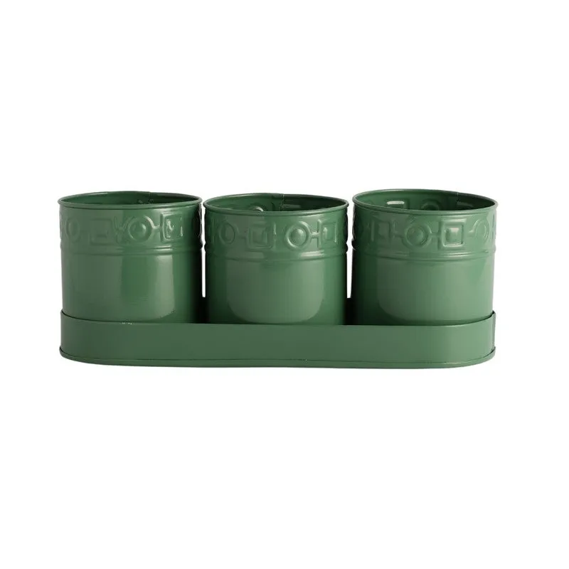 PetalPod Planters with Tray - Green media 4