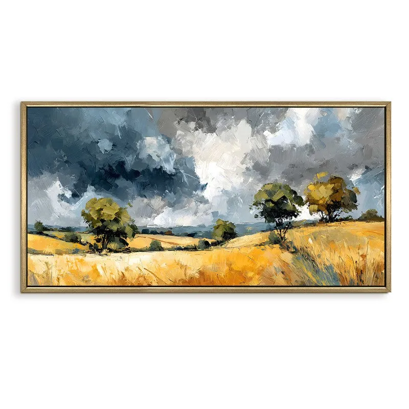 Gathering Sky Canvas Wall Painting With Frame media 3