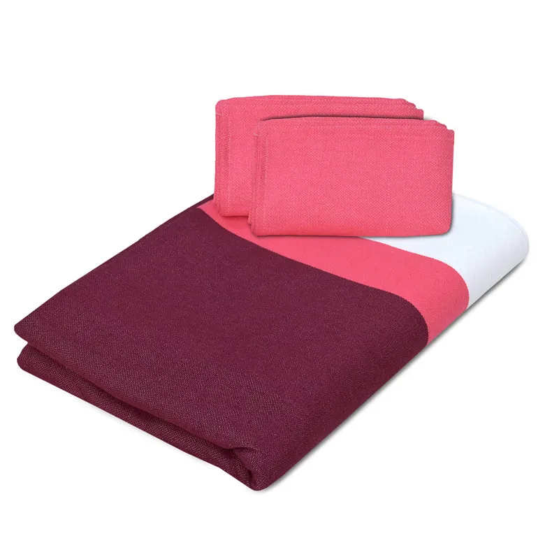 Saral Home Awning Cotton Bedsheet (Maroon) - 102 TC media 5