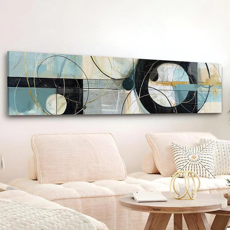 Whispers In Blue Abstract Canvas Wall Art media 2