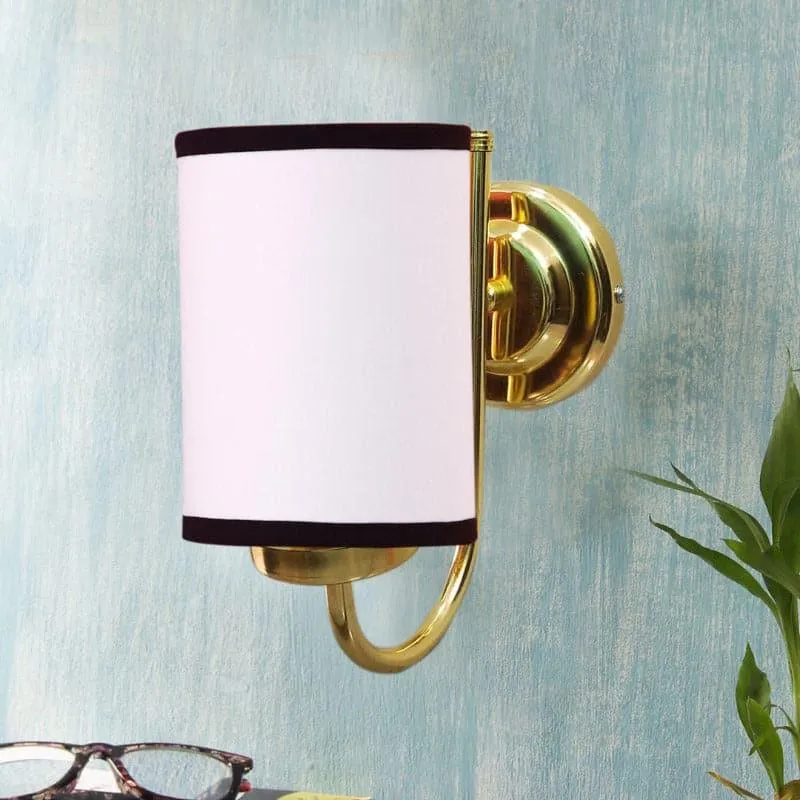 Galora Hilda Fabric & Metal Wall Lamp - White media 3