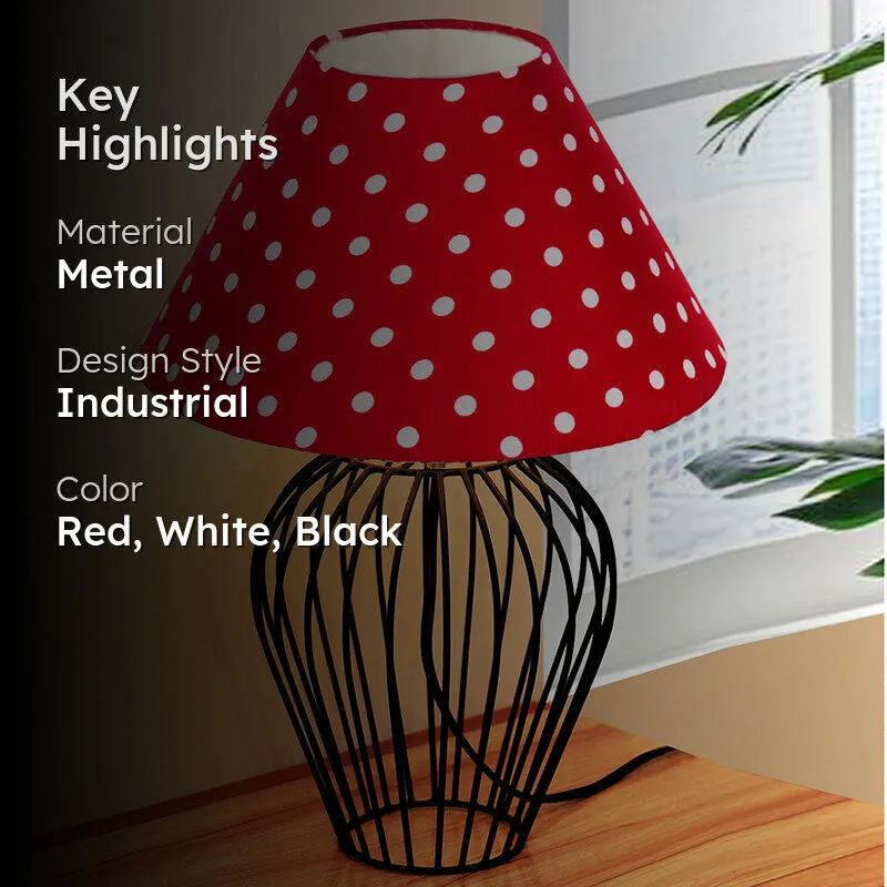 Spire Curve Metal Table Lamp - Red,White,Black media 2