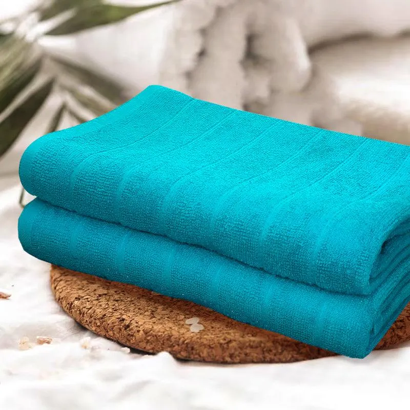 Sarda Bath Towel (Azure) - Set Of Two media 1