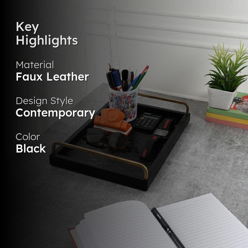 Chiva Faux Leather Tray media 2