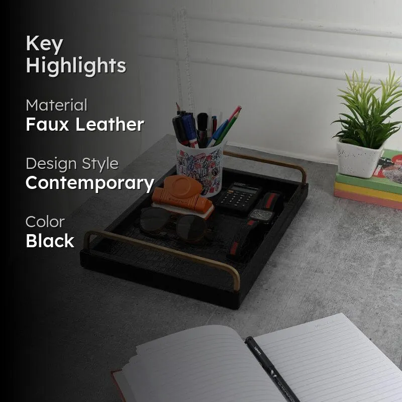 Chiva Faux Leather Tray media 2