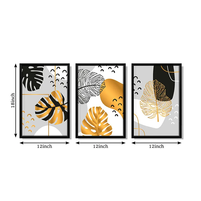 Monstera Aurum Wall Art With Frame - Set Of Three media 7
