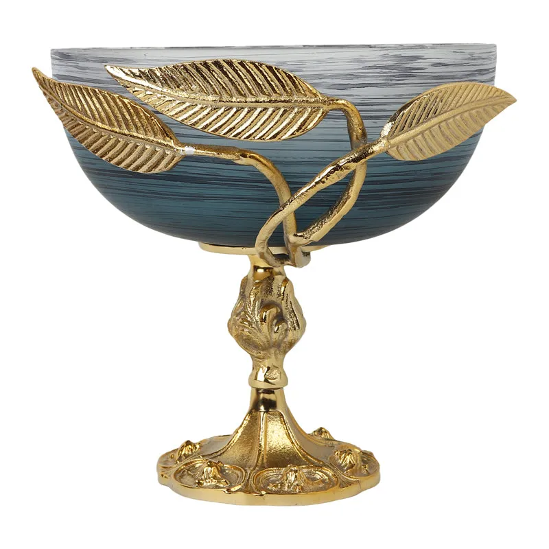 Gemma Ruma Accent Bowl - Blue & Gold media 3
