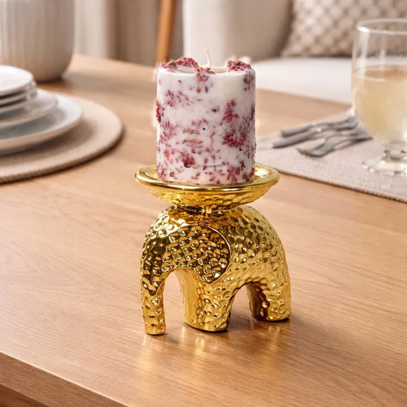 Suvarna Elephant Ceramic Candle Holder media 5