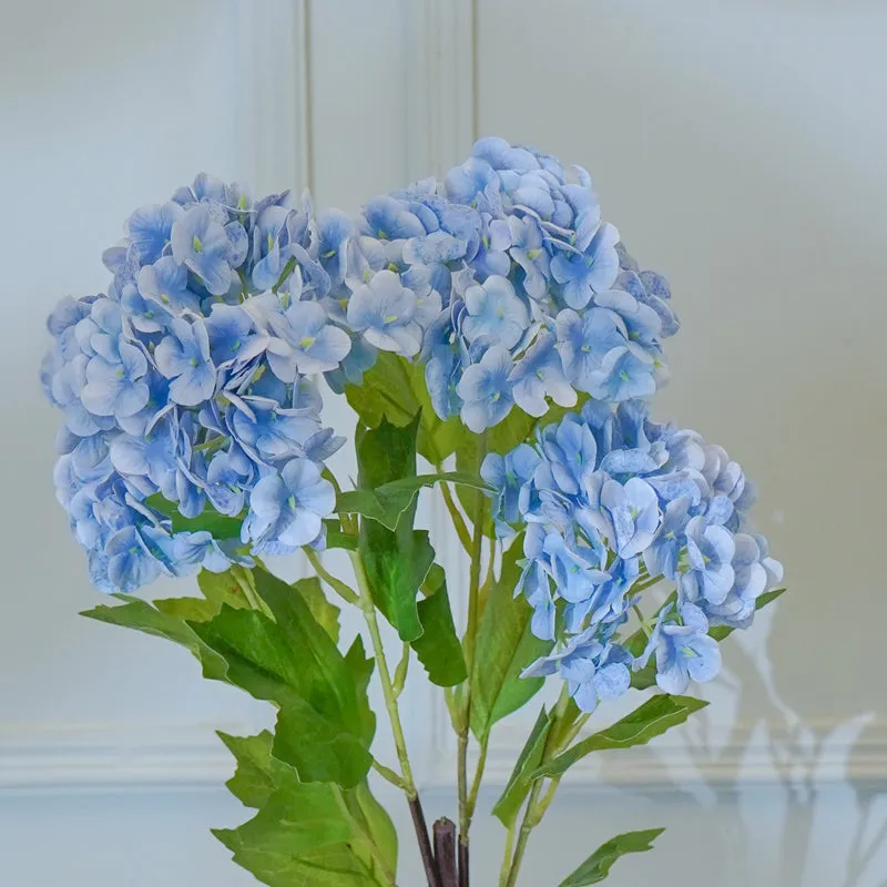 Faux Silicone Hydrangea Flower Stick (Blue) - 29 CM media 4