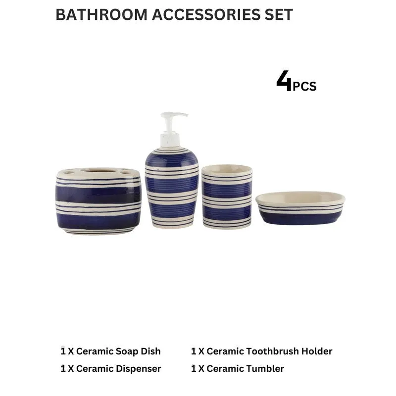 Chic Bathroom Accessories Set - Four Piece Set media 4