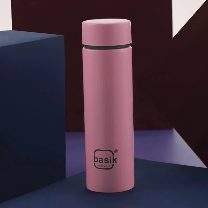 Evara Stainless Steel Bottle (Pink) - 330 mL media 1