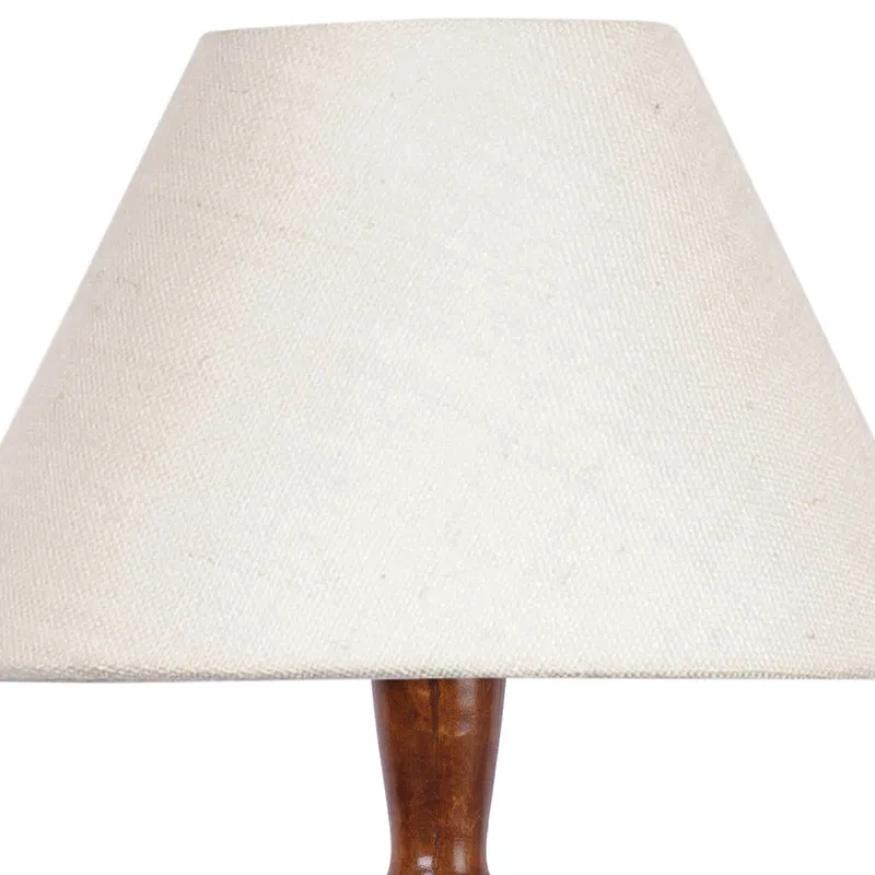 Hima Vintage Wooden Floor Lamp With Jute Shade - White media 6