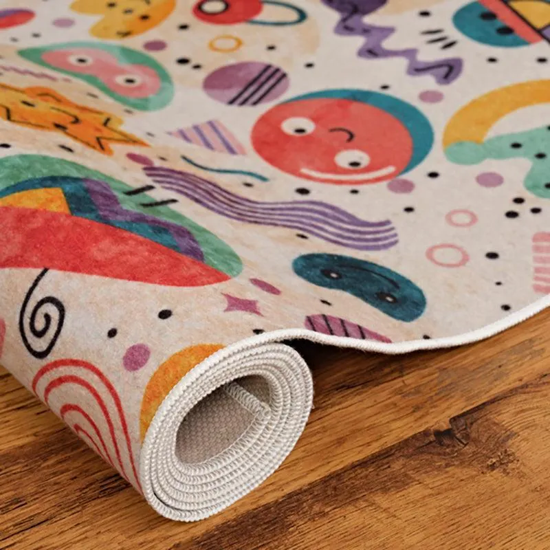 Galaxy Glow Kids Polyester Anti-Skid Carpet - Multicolor media 6