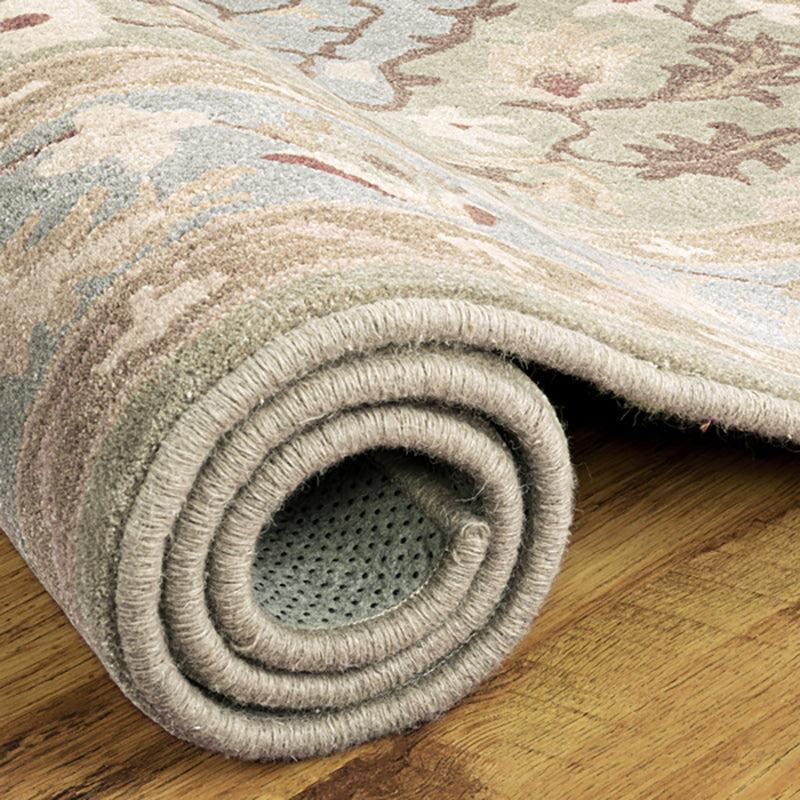 Mithras Ethnic Wool & Nylon Carpet - Grey & Green media 4