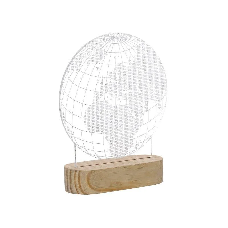 Globe Wonder Luminance LED Acrylic Table Lamp - Brown media 3