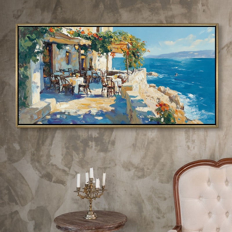 Fuchsia Canvas Wall Painting With Frame
