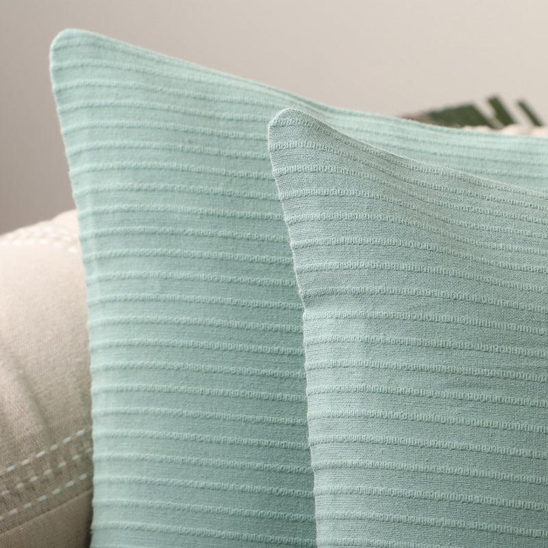 Lost In Lisboa Solid Cotton Cushion Cover (Grey) - Set Of Two media 3
