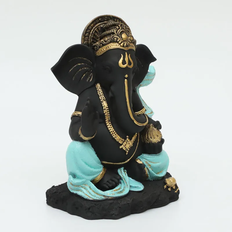 Turquoise Robed Ganesha Showpiece media 4