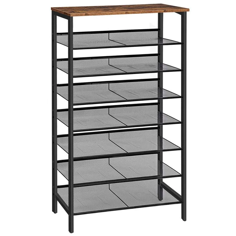Versatile Metal Shoe Rack - Black,Brown media 5