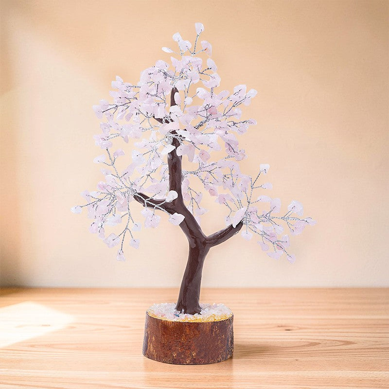 Agate Wishing Tree Handcrafted Showpiece - Pink media 6