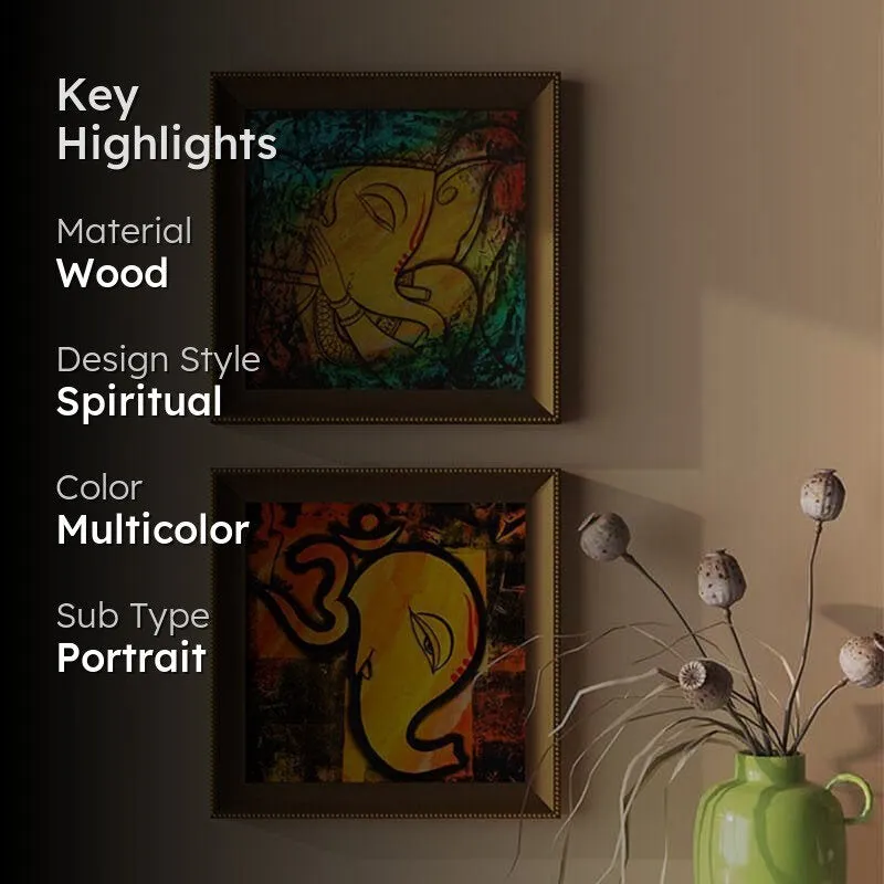 Sumukha Art Painting - Set Of Two media 2