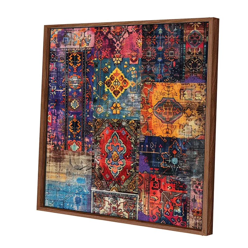 Block Prints Wall Art With Frame - Brown media 5