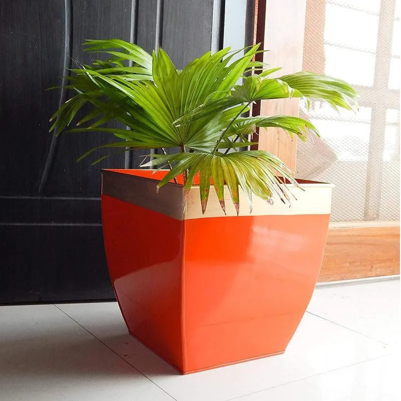Yula Goldo Planter (Orange) - Set Of Two media 2