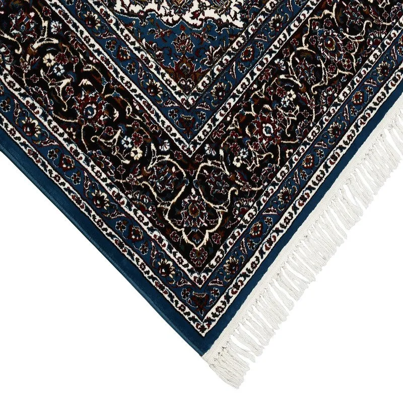 Riti Rang Artificial Silk Carpet - Blue media 5